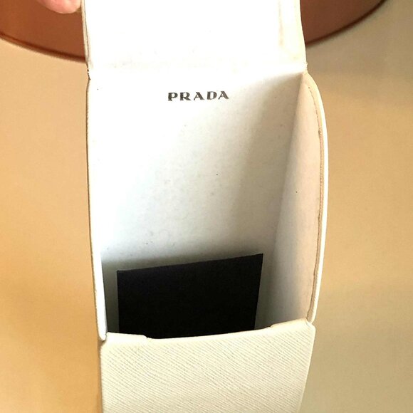 NWT PRADA Saffiano Leather Case Sunglasses Glasses Italy Luxottica Cert of Auth - Picture 7 of 8
